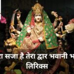 प्यारा सजा है तेरा द्वार भवानी भजन लिरिक्स