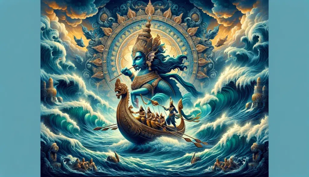 embodies-the-mythical-tales-and-time-traveling-journey-of-the-Matsya-Puran-one-of-the-ancient-Hindu-scriptures.-The-artwo